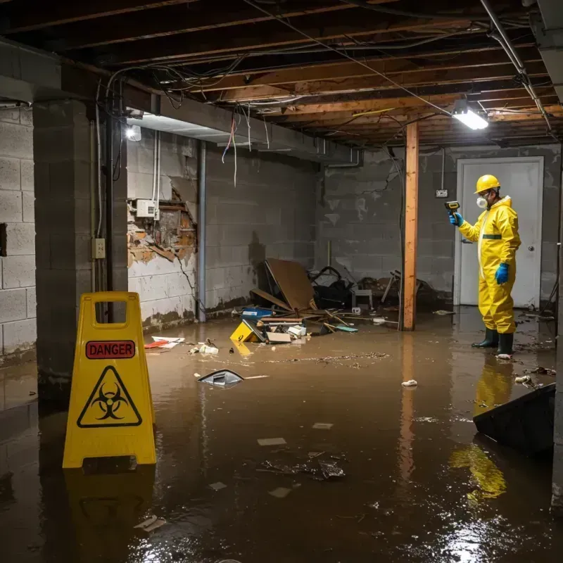 Flooded Basement Electrical Hazard in Douglaston, NY Property